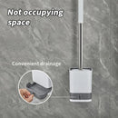 Axyaa Long Handle Wall-Mounted Toilet Brush with Detachable Holder