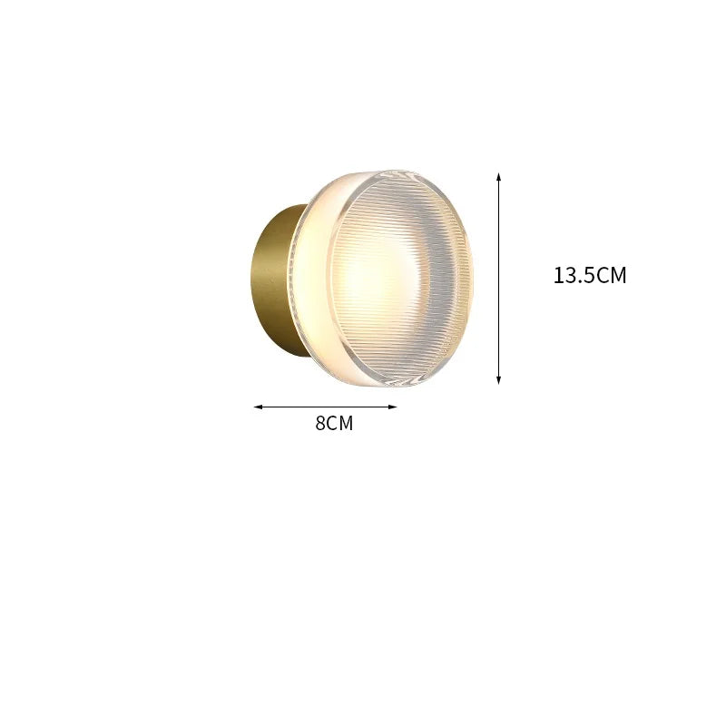Axyaa Round Acrylic LED Wall Sconce Light for Corridor Balcony Modern Atmosphere