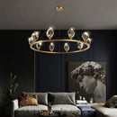 Axyaa Crystal Chandelier, Luxury Living Room Pendant Light, Bedroom Ceiling Lamp
