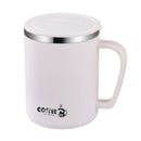 Axyaa 480ml Insulated Stainless Steel Coffee Mug with Lid & Handle