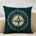 Axyaa Nautical Style Linen Pillow Cover 45x45cm for Living Room Sofa Décor