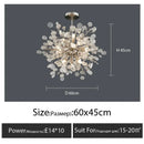 Axyaa Modern Glass LED Chandelier - Elegant Lighting for Living, Dining, Bedroom, and Study