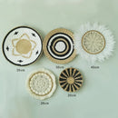 Rattan Grass Weaving Wall Decor, Moroccan Style, Axyaa Livingroom Bedroom Background