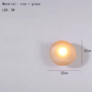 Nordic Glass LED Wall Lamp Gold Metal Home Decor Axyaa Gray Amber White Blue