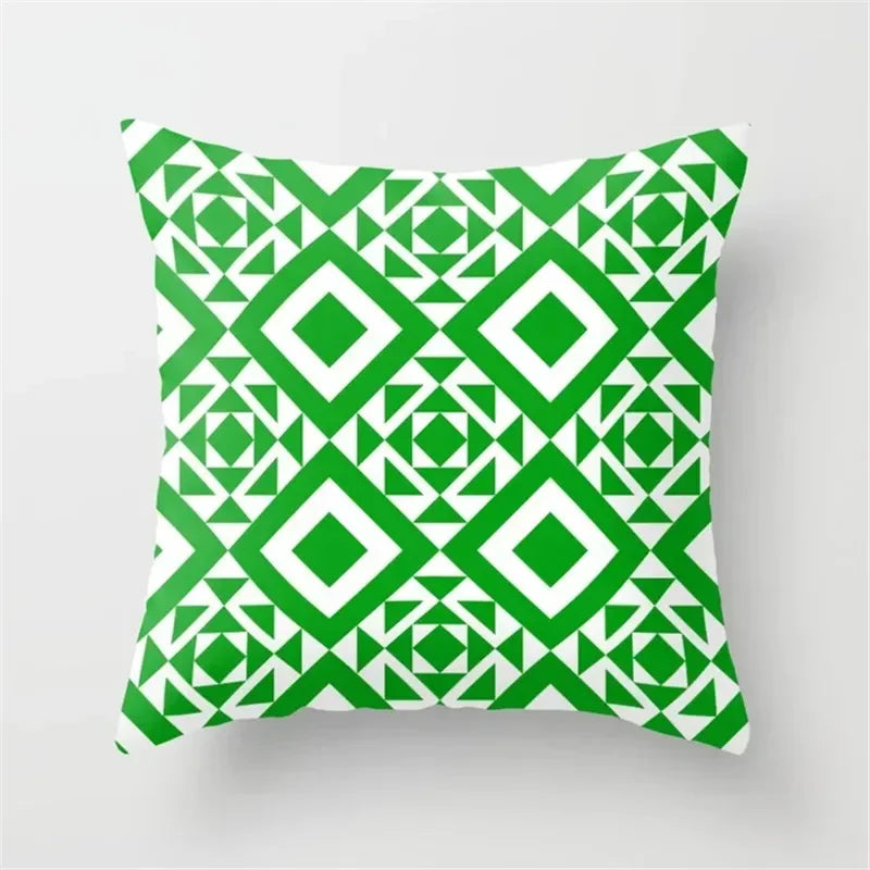 Axyaa Geometric Print Cushion Pillowcase 45x45cm for Home Decor
