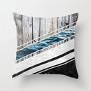 Axyaa Wood Texture Marble Pillowcases - Geometric Cushions Case for Home Decor
