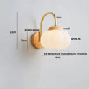 Axyaa Cotton LED Wall Lamp PE Lampshade Pull Chain Switch Nordic Stair Light Fixtures