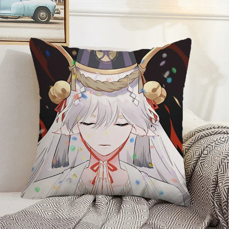 Axyaa 45x45cm Onmyoji Cushion Cover for Stylish Home Decor