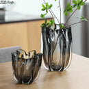 Axyaa Transparent Glass Vase Hydroponic Flower Pots Modern Home Decor