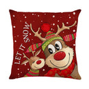 Axyaa Red Stripe Christmas Cushion Cover 45x45cm - Cartoon Sofa Decoration