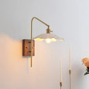 Axyaa Walnut Ceramic LED Wall Sconce Modern Stair Light Fixtures