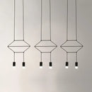 Axyaa Luxe LED Chandeliers: Modern Villa Hanging Wire Lamps for Living Room Lighting
