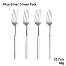 Axyaa Gold Cutlery Set Stainless Steel 304 Tableware Knife Fork Spoon Dinner Set