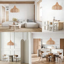 Axyaa Rattan Art Chandelier: Handmade Southeast Asian Creative Home Light Decor