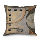 Axyaa Golden Halo Vintage Wood Grain Cushion Cover for Living Room Sofa