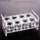 Axya White Wine Glass Set with Acrylic Cup Holder Storage Rack