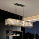 Axyaa Crystal Stair Chandelier: Modern LED Ceiling Light for Living Room