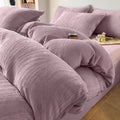 Axyaa Winter Fleece 4-Piece Bedding Set in Solid Color Milk Fleece - Thick & Warm