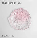 Axyaa Crystal Glass Plate Set for Dim sum, Fruit, Salad, Dessert - Small Size