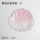 Axyaa Crystal Glass Plate Set for Dim sum, Fruit, Salad, Dessert - Small Size