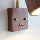 Axyaa Walnut Wood LED Wall Sconce Vintage Copper Vanity Light