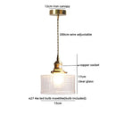 Axyaa Brass LED Pendant Light Clear Glass Chandelier for Kitchen Island Wabi Sabi Luxe Hanging Lamp