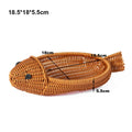 Axyaa Rattan Fruit Plate - Multipurpose Woven Animal Style Storage Tray