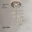 Circular Crystal Ceiling Light by Axyaa - Luxurious Living Room Decor