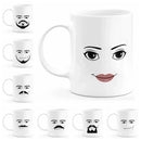 Axyaa Gamer Face Mug | Funny Man & Woman Faces Coffee Cup