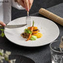 Axyaa Matte Ceramic Round Plate Set for Dining and Entertaining