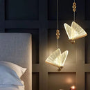 Axyaa Butterfly Chandelier: LED Acrylic Hanging Light for Parlor, Bar, Bedside.