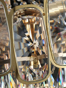 Axyaa Luxe LED Crystal Chandelier for Elegant Living Room Lighting