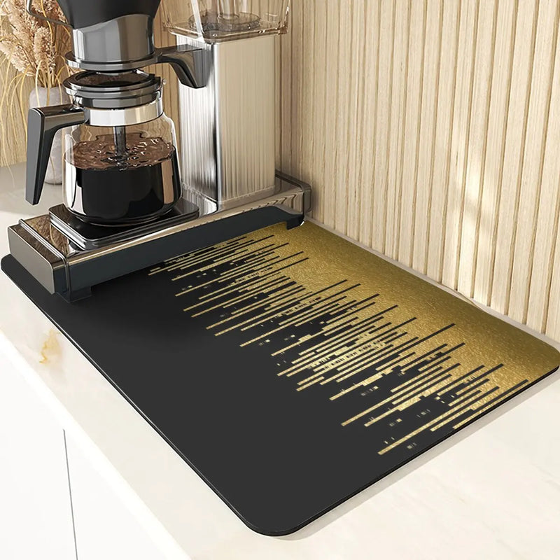 Axyaa Wave Pattern Silicone Coasters - Kitchen Decor & Drying Mat