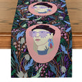 Axyaa Tropical Flowers Table Runner: Kitchen & Holiday Party Decor