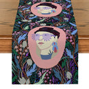 Axyaa Tropical Flowers Table Runner: Kitchen & Holiday Party Decor
