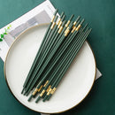 Axyaa Non-Slip Chopsticks Set - 5 Pairs, Chinese Style, Eco-friendly