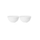 Axyaa White Plastic Bowls with Lid Set for Kitchen, RV, Camping - Pack of 6