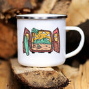 Axyaa Enamel Caravan Camping Mug - Adventure Campfire Party Cup