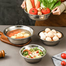 Axyaa Stainless Steel Salad Bowls Large Capacity Food Container Kitchen Tableware