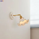 Axyaa Modern LED Wall Lamp with Ceramic Canopy & Copper Arm for Home Indoor