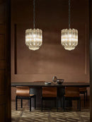 Axyaa Vintage Blue Glass LED Pendant Chandelier