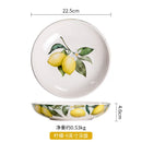 Axyaa Ceramic Lemon Ins Style Home Cuisine Plate for Thai Restaurant & Fruit Display