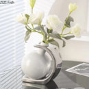 Axyaa Ceramic Vase Potted Plant Modern Home Desk Decoration Flower Arrangement