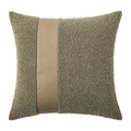 Faux Leather Textured Accent Pillow Cover in 9 Colors by Axyaa