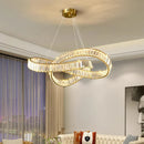 Axyaa Crystal Chandelier: Modern Home Décor Pendant Lights for Living & Dining Room