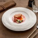 Axyaa Matte Wave Ceramic Dessert Plate Set - Molecular Cuisine Tableware