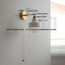 Axyaa Modern Glass Wall Lamp with Pull Chain Switch for Living Room