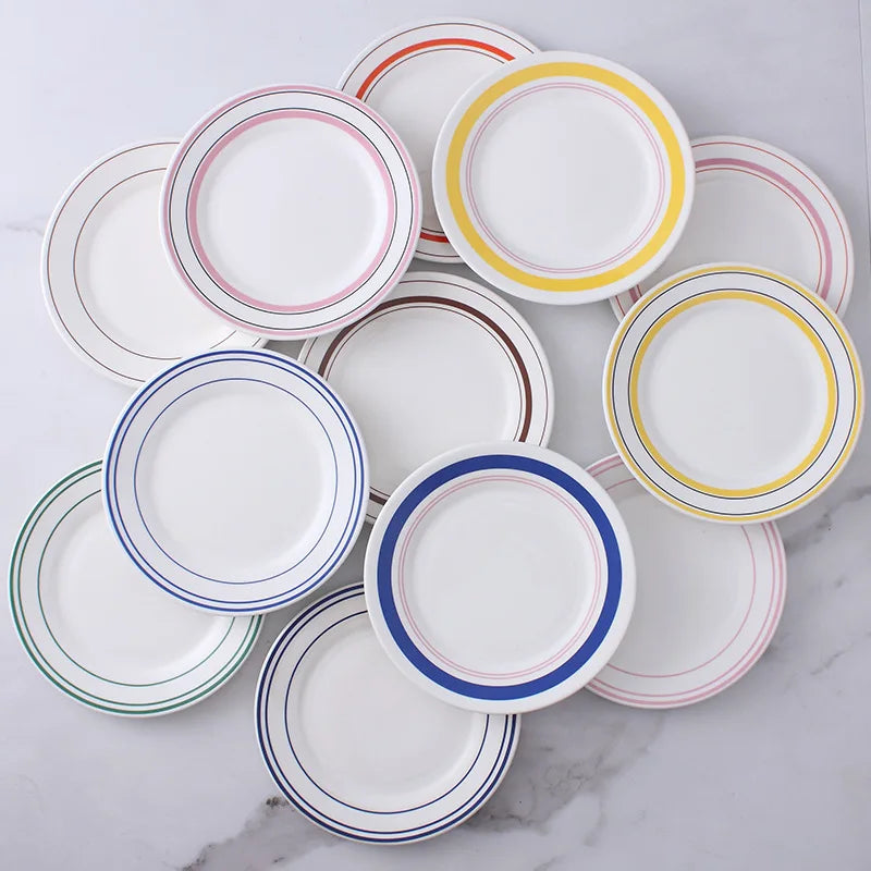 Axya Ceramic Dinner Plates Set of 4 for Restaurant Dining or Home Kitchen
