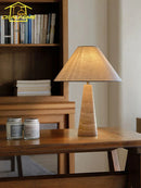 Axyaa Wabi-Sabi Yellow Travertine Table Lamp LED E27 Vintage Designer Desk Light