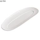 Axyaa Ceramic Sushi & Steak Plate | Japanese Style Long Strip Plate for Hotel Tableware